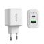 Bild von Rixus RXHC15 15W USB-C, USB-A Power Adapter White