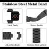 Bild von Stainless Steel Metal Strap For Apple Watch Series 42/44/45/49mm (Size M/L) - Black