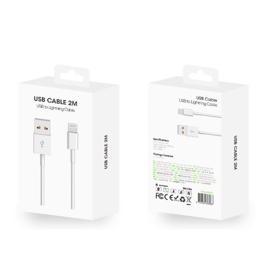 Bild von For iPhone Cable US2002M USB To Lightning 200CM White