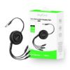 Bild von Rixus RXUC25 Multi Charging 3 In 1 Retractable Fast Charger Cable 110CM Black