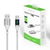 Bild von Rixus RXUC29AC Braided USB-A To USB-C Cable With LED Display 100CM White