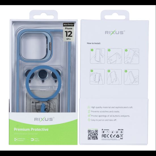 Bild von Rixus Classic 03 Case With MagSafe For iPhone 12, 12 Pro Light Blue