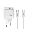 Bild von Rixus RXHC11 Wall Charger Kit With USB-C to USB-C Cable 100CM 25W